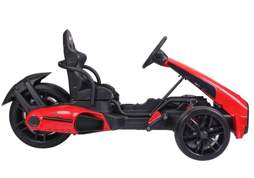 LeanToys Elektrická motokára CH9939 - červená, 2x45W, mäkké EVA kolesá