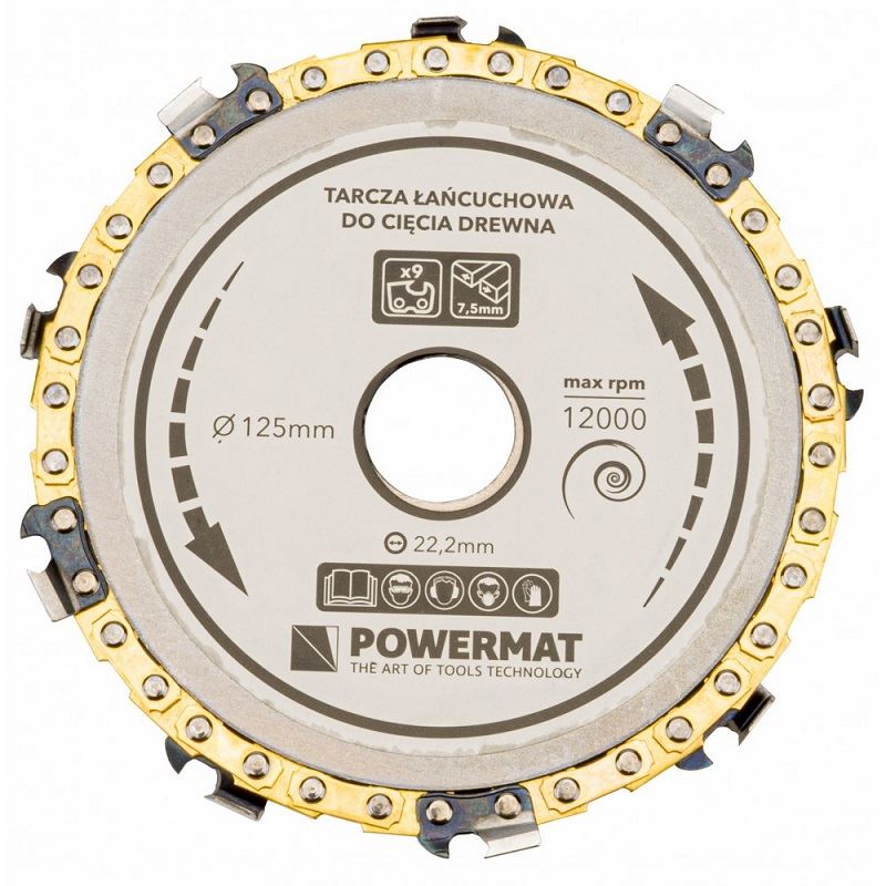 Pílový kotúč na drevo 125 x 22,2 mm 9 zubov - POWERMAT
