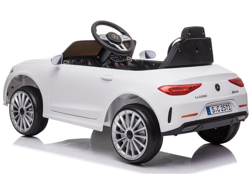 Lean Toys elektrické autíčko Mercedes CLS 350 nelakované 2020 2x45W motor 1x12V45Ah batéria bielá