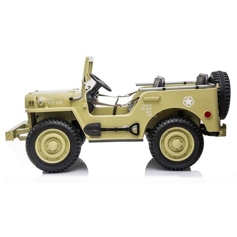 LeaToys l7455 Elektrické autíčko JEEP Willys 4x45W motor, zelená