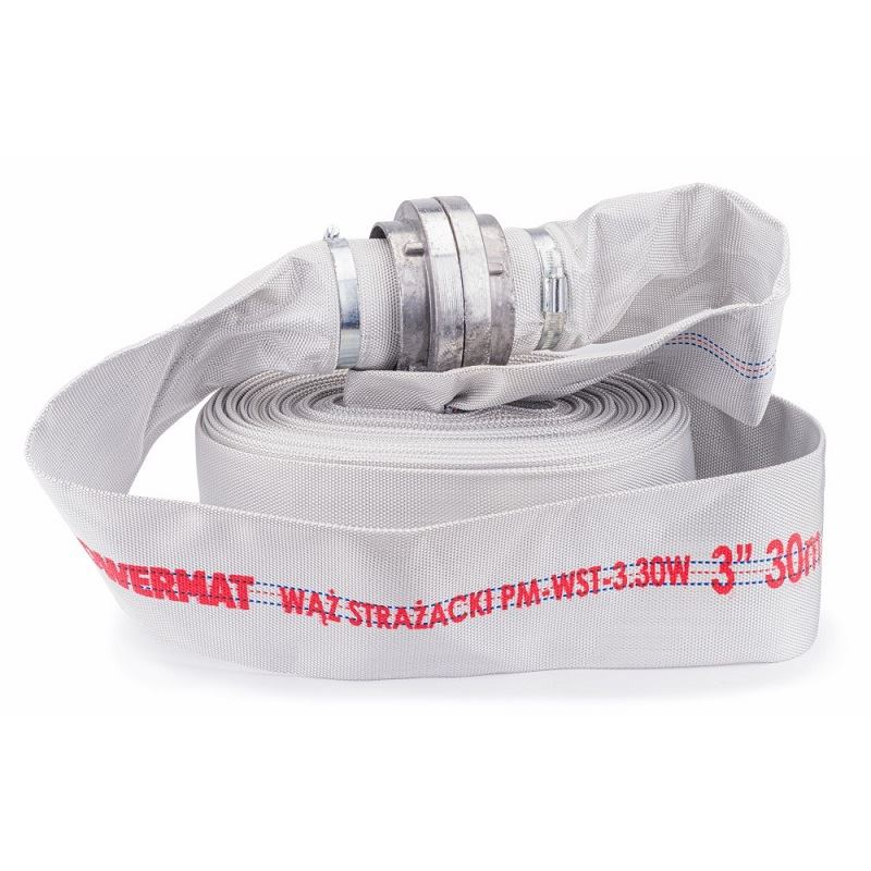 Požiarna hadica 3"30m s koncovkami - POWERMAT PM-WST-3.30W