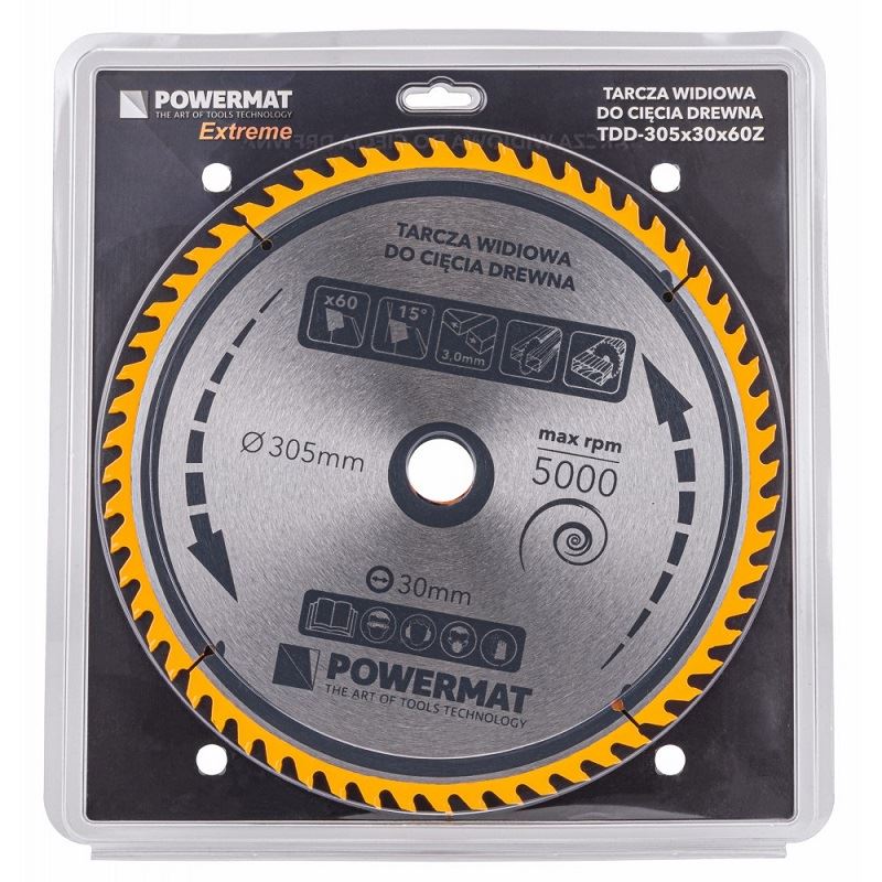 Kotúč na drevo TDD-305x30x60Z - POWERMAT