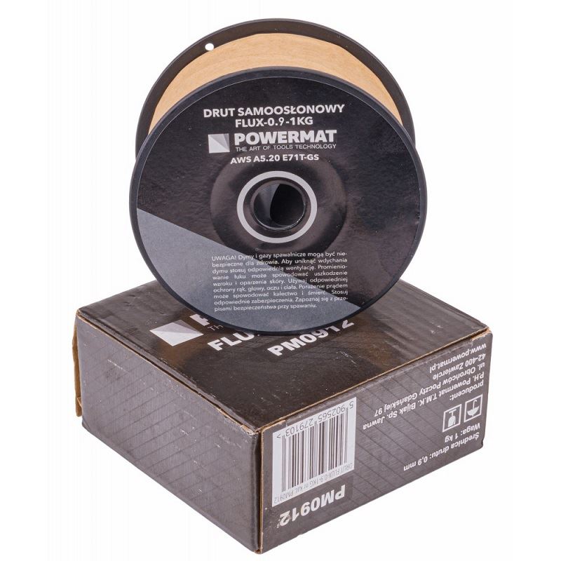 Zvárací drôt trubičkový 0,9mm FLUX-0,9-1 KG - POWERMAT PM0912
