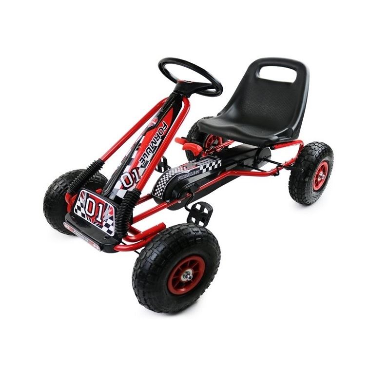 Joko Šľapacia motokára na pedály Formula s voľnobehom, nafukovacie kolesá, červená