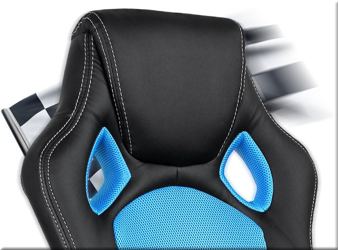 Otočná kancelárska stolička HEIPE RACER LIGHT BLUE