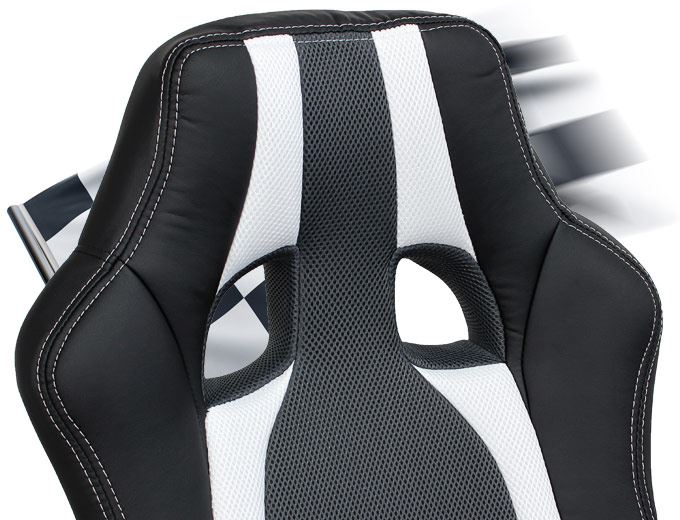 Otočná kancelárska stolička HEIPE SUPERSPORT STRIPES WHITE