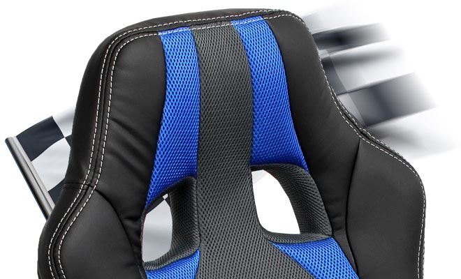 Otočná kancelárska stolička HEIPE SUPERSPORT STRIPES BLUE