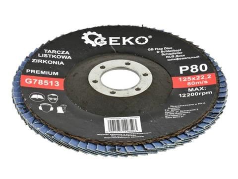 Brúsny lamelový kotúč "ZIRKONIA" 125mm P80 - GEKO G78513
