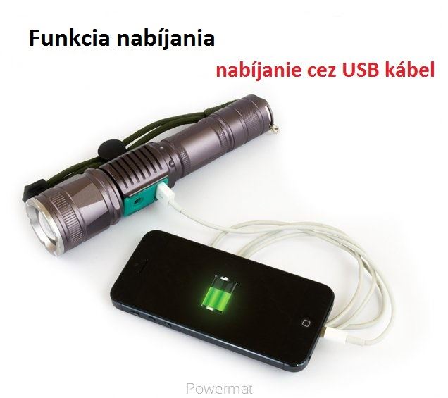 Baterka vojenská LED CREE XML T6 - K128