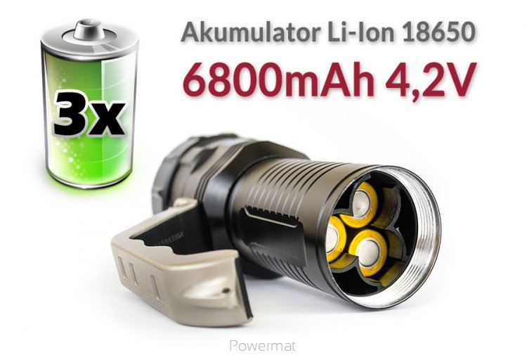 Baterka / reflektor LED CREE XML2 T6 - T808