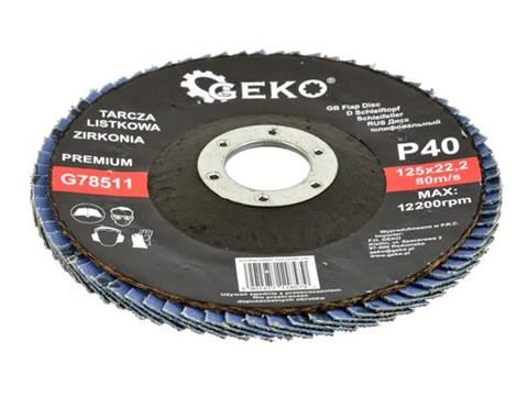 Brúsny lamelový kotúč "ZIRKONIA" 125mm P40 - GEKO G78511