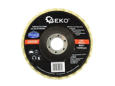 Leštiaci kotúč na hliník filcový 125mm - GEKO PREMIUM G00386