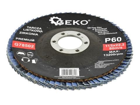 Brúsny lamelový kotúč "ZIRKONIA" 115mm P60 - GEKO G78502