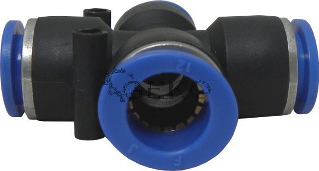 Pneumatická nástrčná spojka 10mm PU/PE typ kríž, 25ks - GEKO G03053