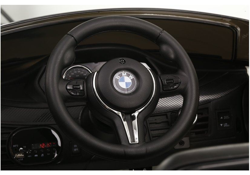 LeanToys L3288 Elektrické autíčko BMW X6 - lakované čierne, 2x45W, predné LED svetlá, USB, MP3