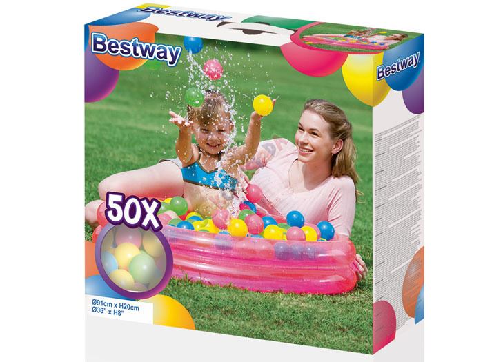 Bestway Detský bazén + 50 loptičiek 91x20cm, 51085
