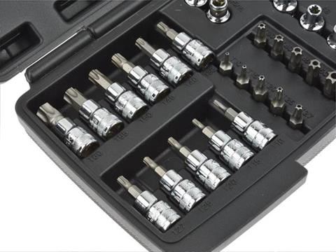 Sada nástrčných kľúčov a bitov TORX 34 ks - R&K RK00204