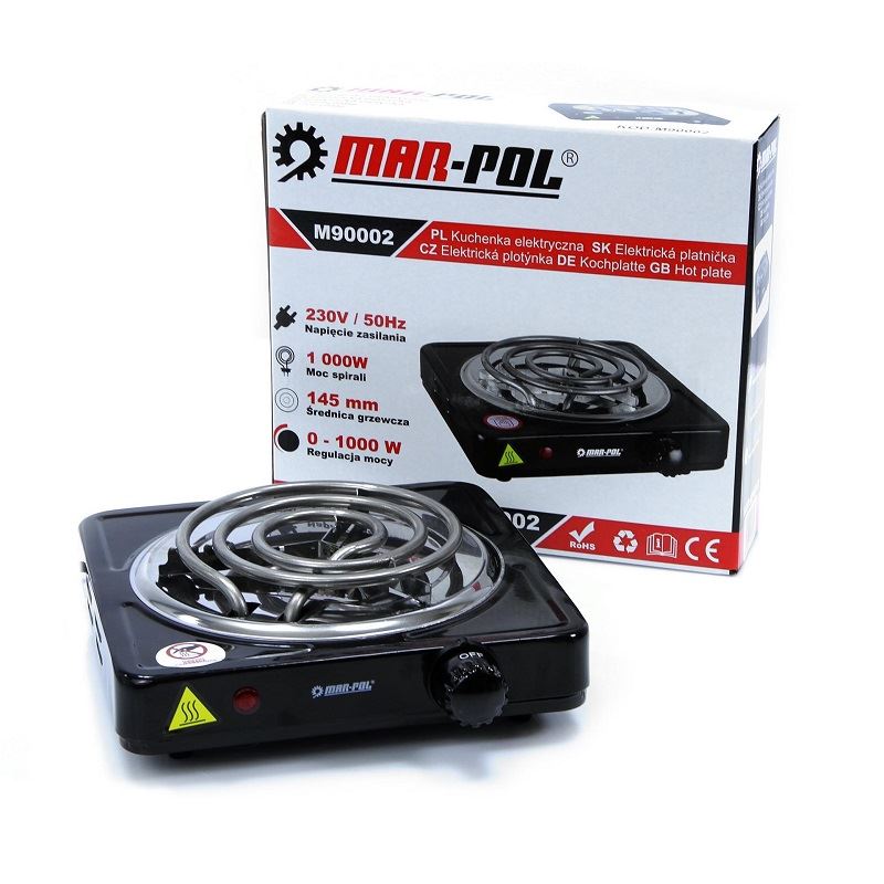 Elektrická jednoplatnička 1000W 145mm - MAR-POL M90002
