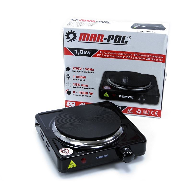 Elektrická jednoplatnička 155MM 1000W - MAR-POL M90001