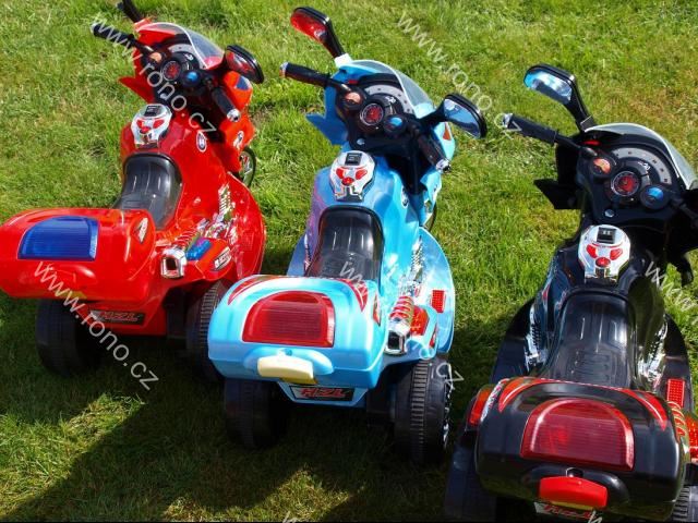 Detská elektrická motorka Viper Policie, čierna