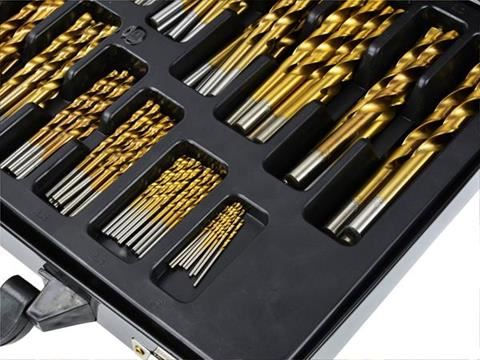 Sada titánových vrtákov HSS do kovu 170 ks 1.0 – 10mm - Keltin K00066