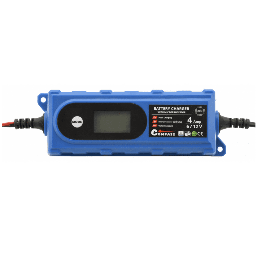 Nabíjačka mikroprocesor 3,8A 6 / 12V PB / GEL LCD display - Compass 33658