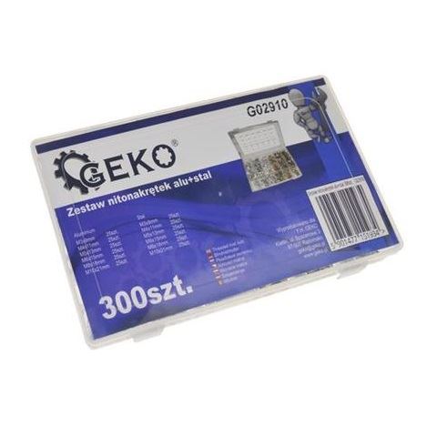 Sada hliníkových a oceľových nitovacích matíc 300ks - GEKO G02910