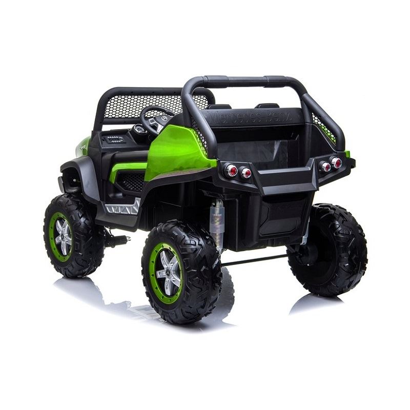 LeanToys l3970 Elektrické autíčko Mercedes Unimog, 4x4, 12V, 2,4 GHz dialkové ovládanie, otváravé dvere, zelená
