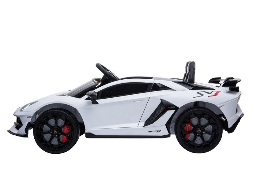 LeanToys L4123 Elektrické autíčko Lamborghini Aventador - biela, 2x45W, 2.4Ghz DO