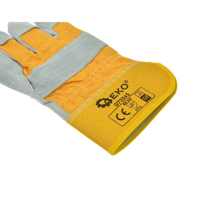 Kožené pracovné rukavice kombinované 10.5“ - GEKO G73545