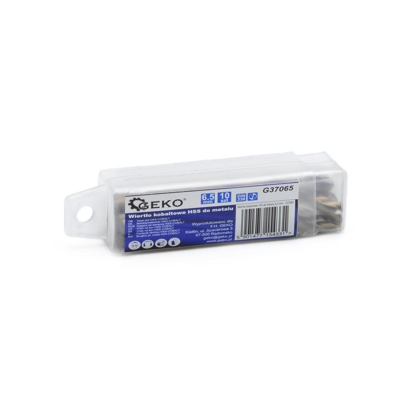 Kobaltový vrták HSS do kovu 6,5mm - GEKO G37065