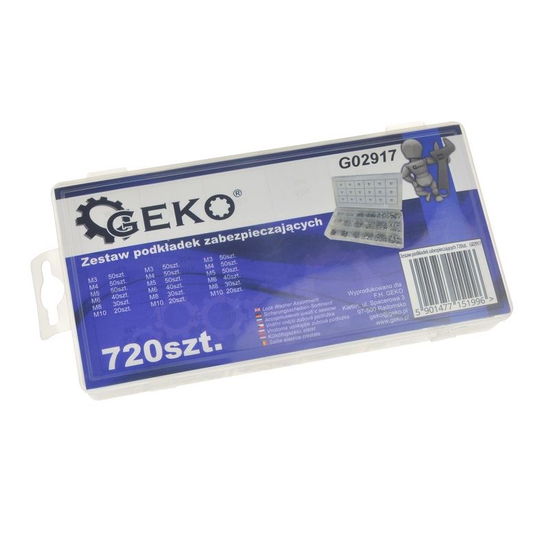 Sada bezpečnostných podložiek 720ks - GEKO G02917