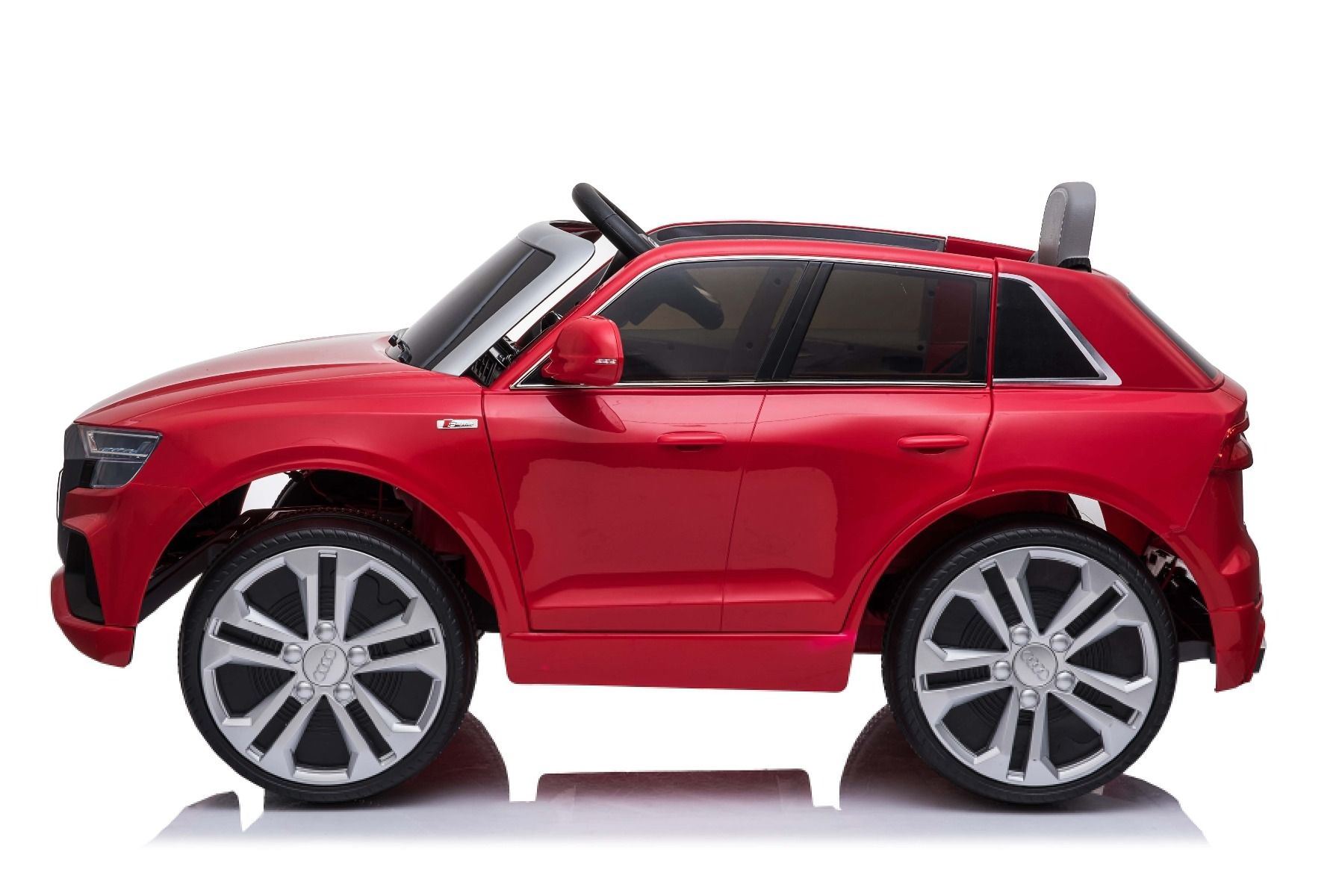 Elektrické autíčko Audi Q8, 12V, 2,4 GHz dialkové ovládanie, USB / SD Vstup, LED svetlá, 12V batéria, mäkké EVA kolesá, 2 X MOTOR, červené, ORIGINÁL licencia