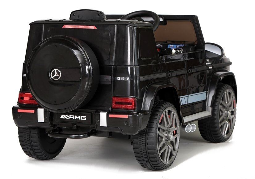 LeanToys L5011 Elektrické autíčko Mercedes G63 BBH-0002 - čierna, 2x45W, mäkké EVA kolesá, predné LED, USB, MP3