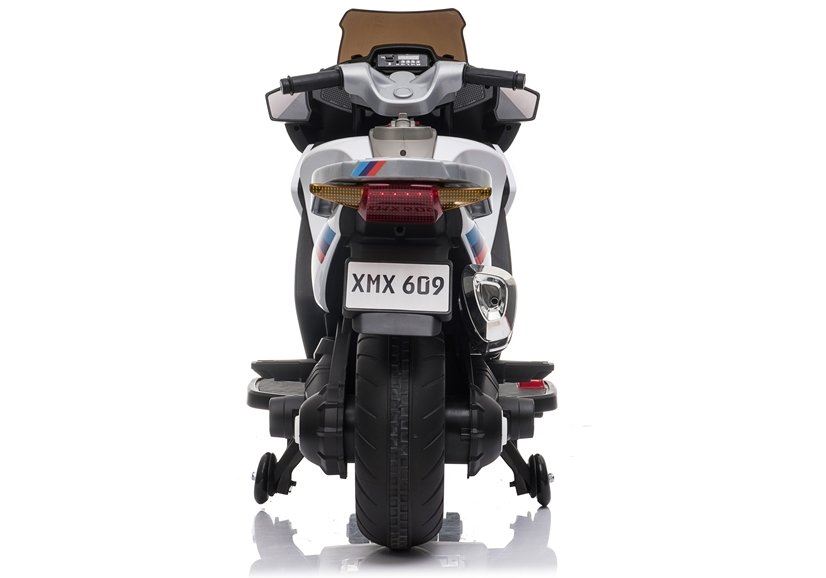 LeanToys L5168 detská elektrická motorka XMX609 - biela, 2x45W, predné LED, USB, MP3