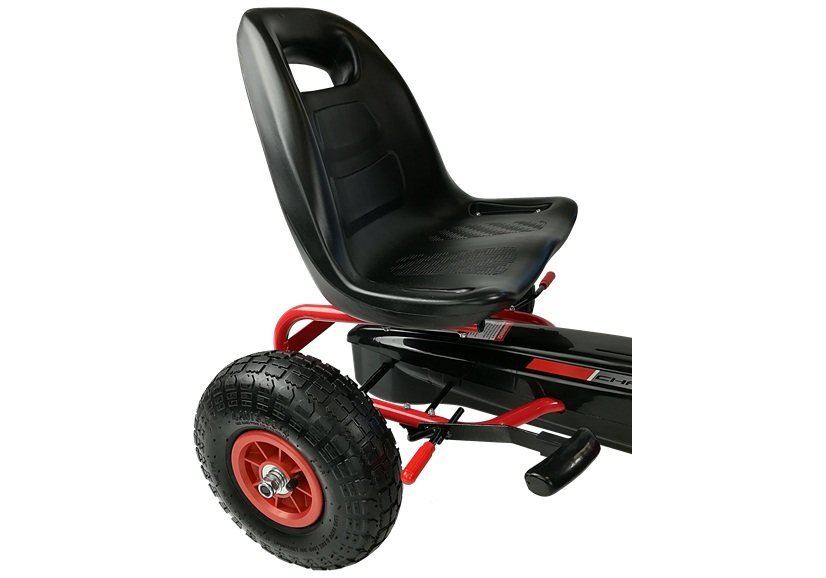 LeanToys Gokart HP003D - nafukovacie kolesá - červená