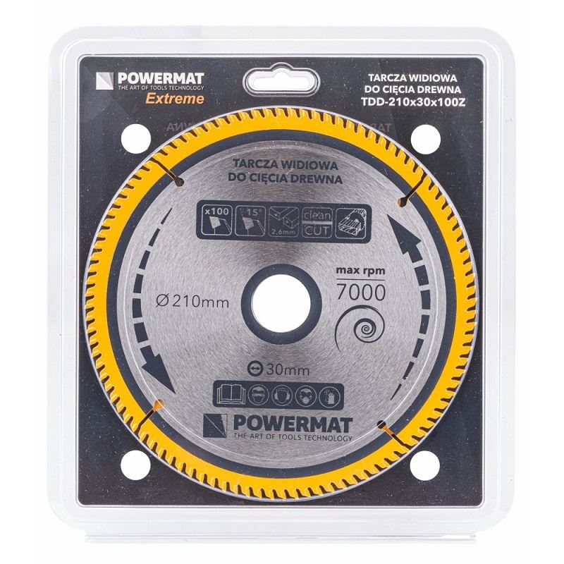 Kotúč na drevo TDD-210x30x100Z - POWERMAT