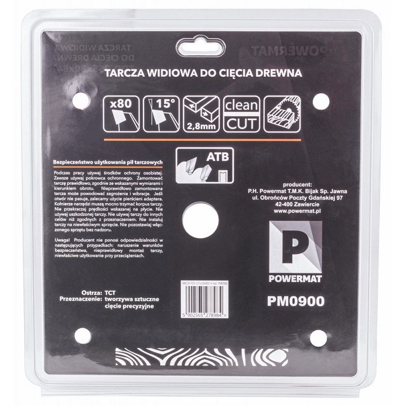 Kotúč na drevo TDD-255x30x80Z - POWERMAT