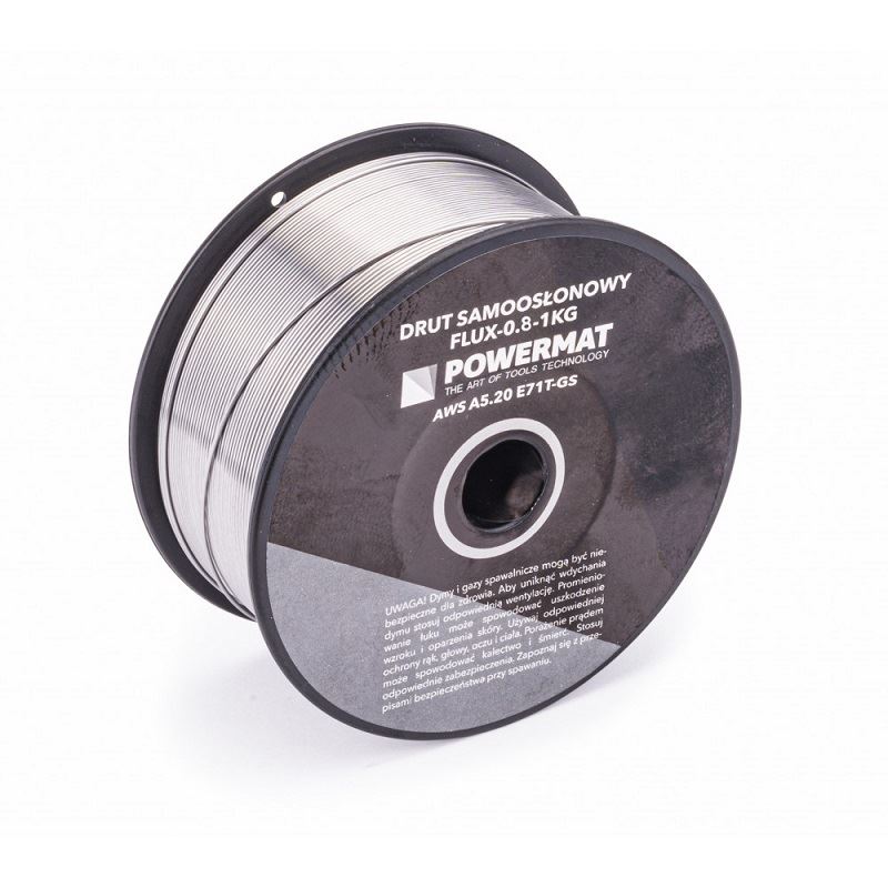 Zvárací drôt trubičkový 0,8 mm FLUX-0,8-1 KG - POWERMAT PM0911