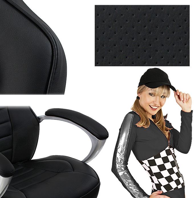 Otočná kancelárska stolička HEIPE RACER DELUXE BLACK