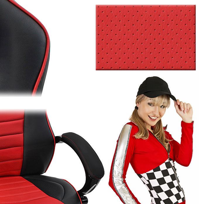 Otočná kancelárska stolička HEIPE RACER DELUXE RED