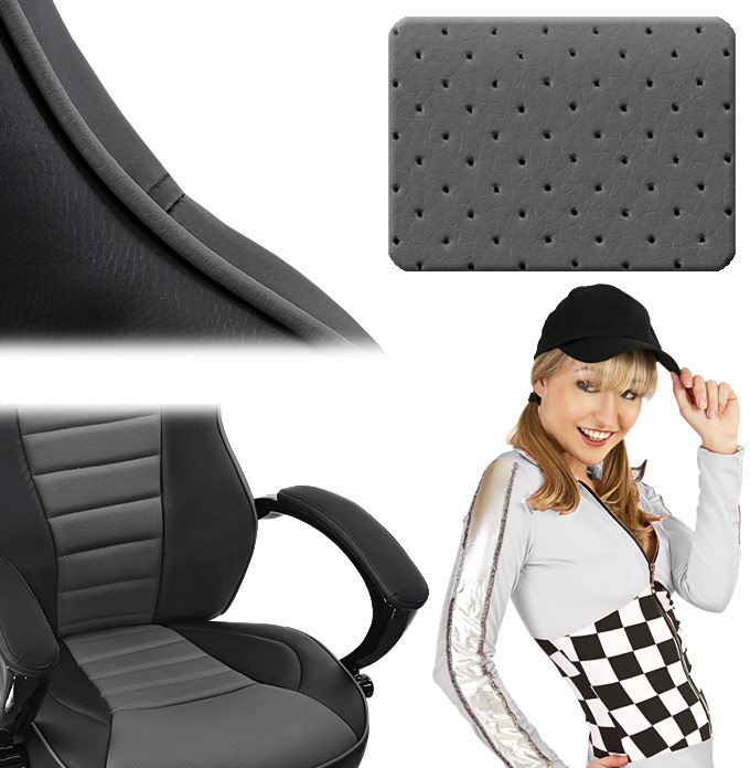 Otočná kancelárska stolička HEIPE RACER DELUXE GREY