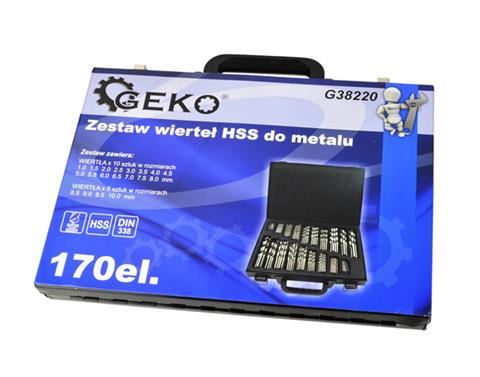 Sada vrtákov HSS 1-10mm- 170 dielna - GEKO G38220