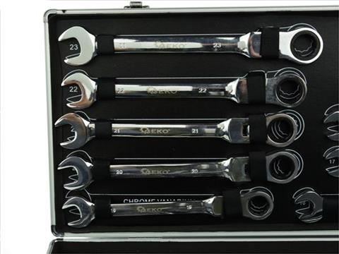 Sada ráčnových klíčů s kloubem, 22ks, 6-32mm - GEKO G10342