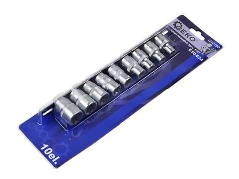 Sada násad Torx 1/2" 10ks - GEKO G10160