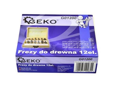 Frézy, nože na hornú frézu 12ks 8mm - GEKO G01200