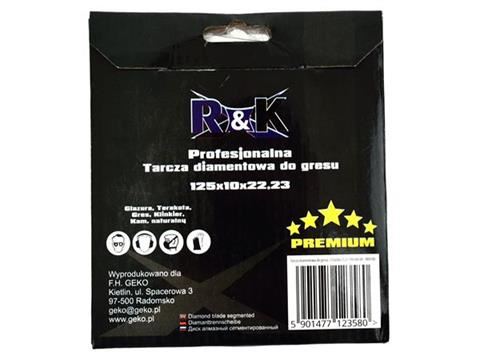 Diamantový kotúč na dlaždice 125x10x22.23mm - R&K RK0100