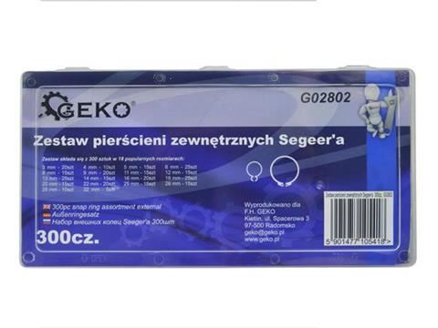 Sada poistných krúžkov GEKO G02802 300ks