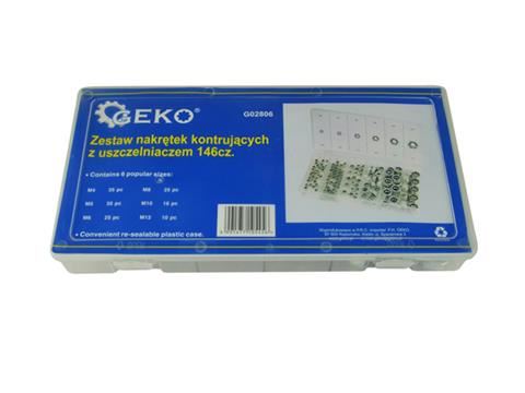 Sada samozaisťovacích matíc 146ks - GEKO G02806