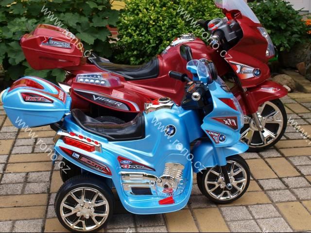 Detská elektrická motorka Viper Policie, čierna